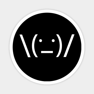 \ ( '  ' ) / Font Text Emoji Minimal Design Magnet